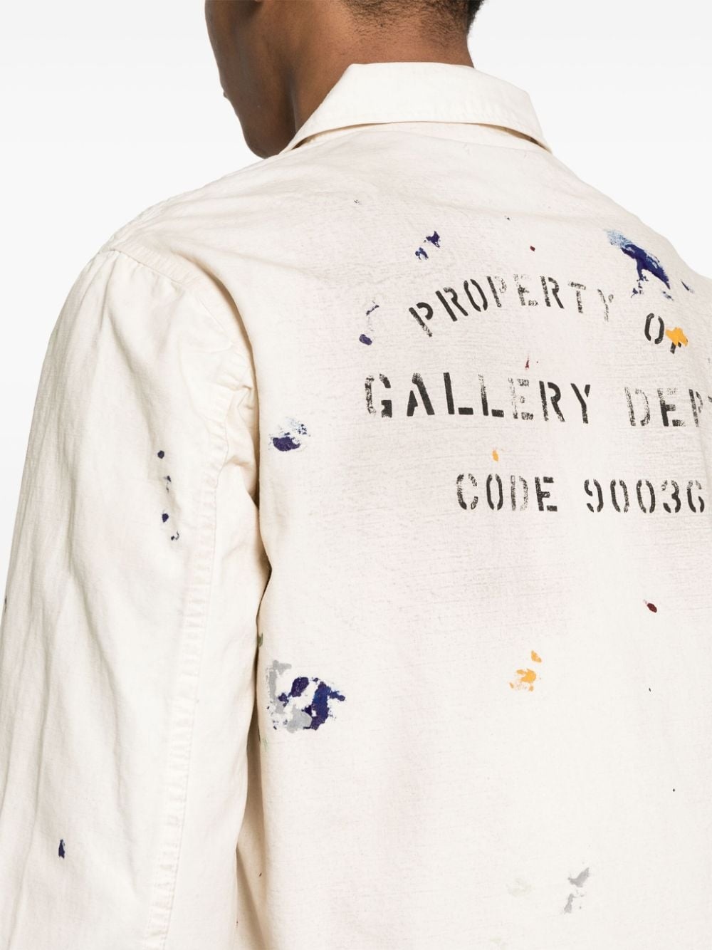all-over paint-splatter jacket - 5