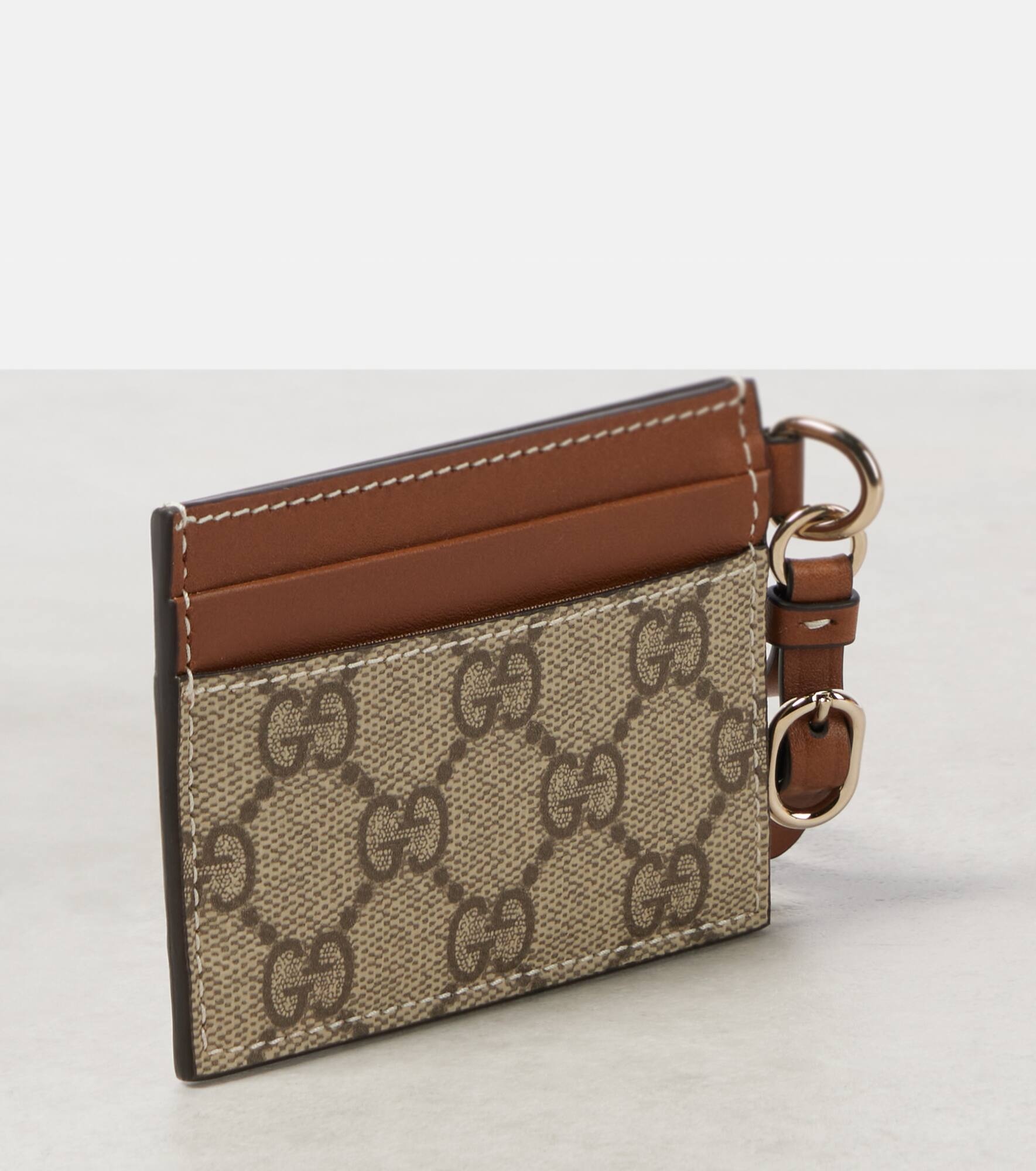 GG Canvas leather-trimmed card case - 3