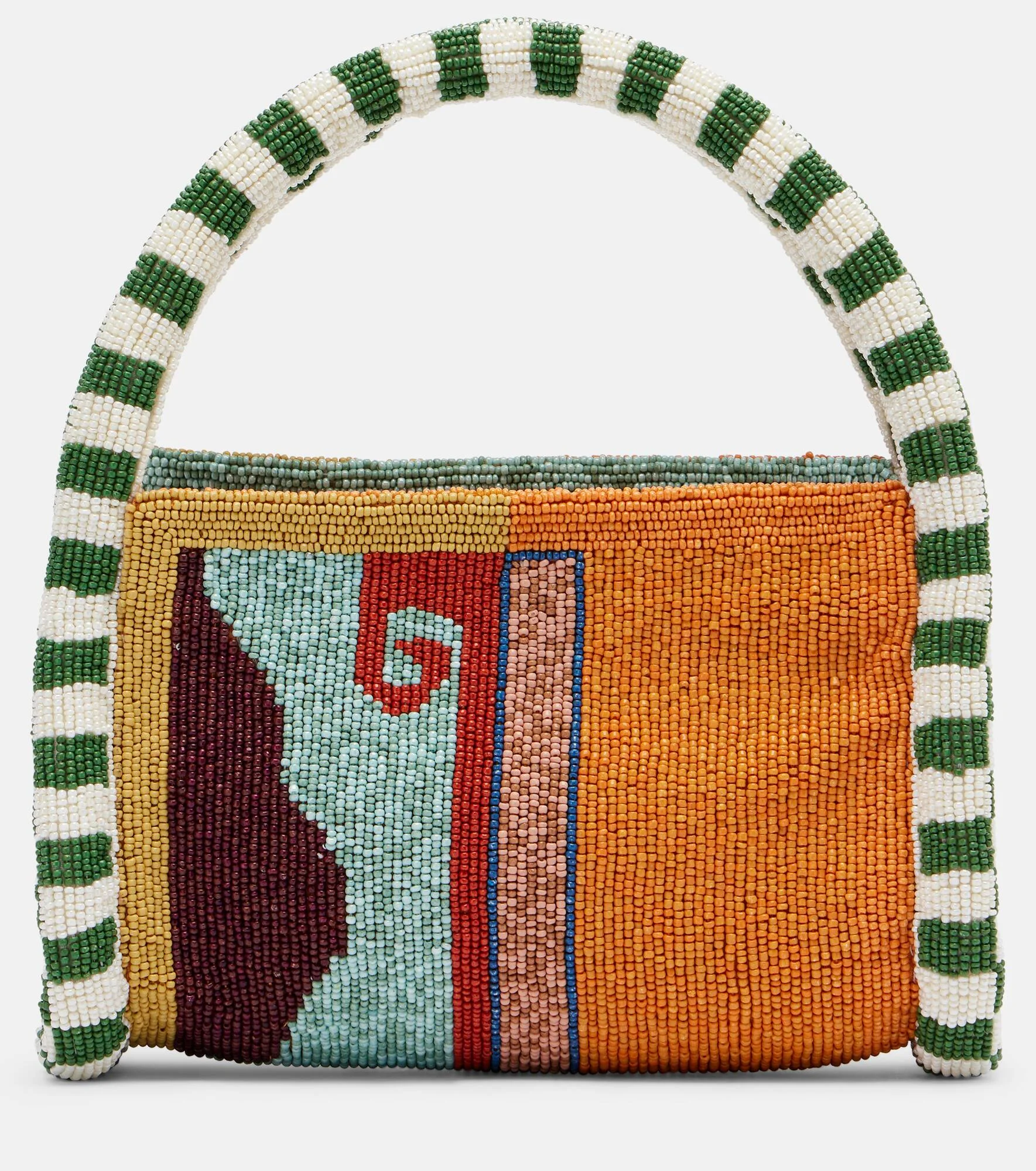 Desert beaded top-handle bag - 1