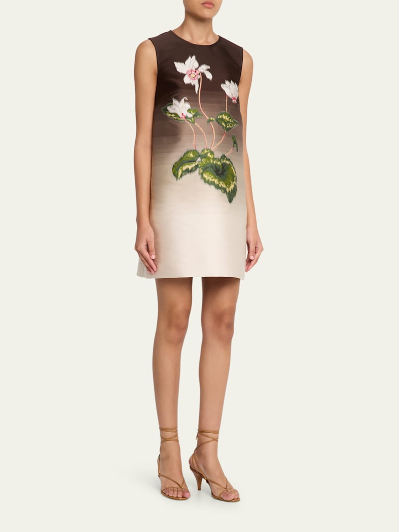 Degrade Cyclamen Jacquard Sleeveless Mini Dress 4