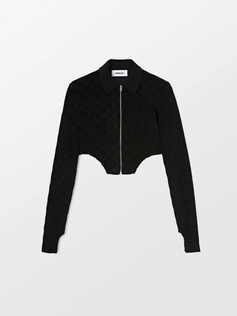 Ambushトップス Ambush MONOGRAM ZIP UP FITTED TOP | REVERSIBLE