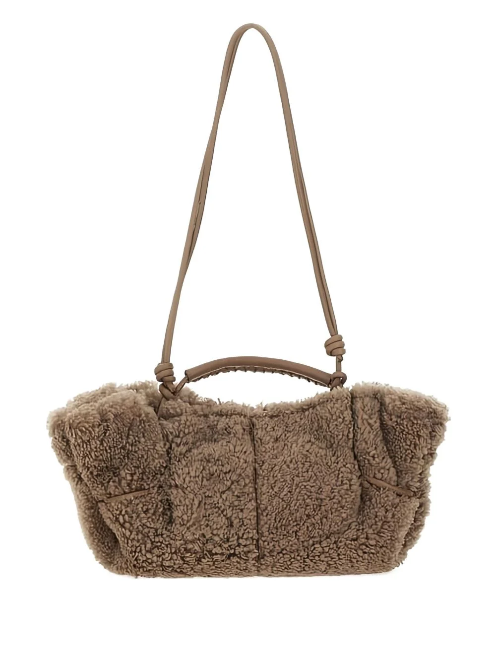 braided handle shoulder bag - 1