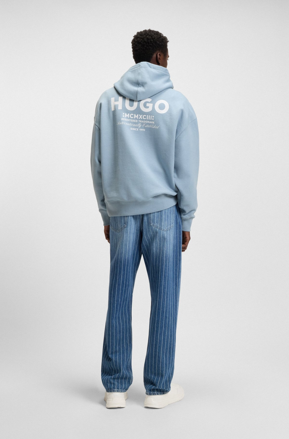 COTTON-TERRY LOOSE-FIT HOODIE WITH LOGO DETAILS - 5