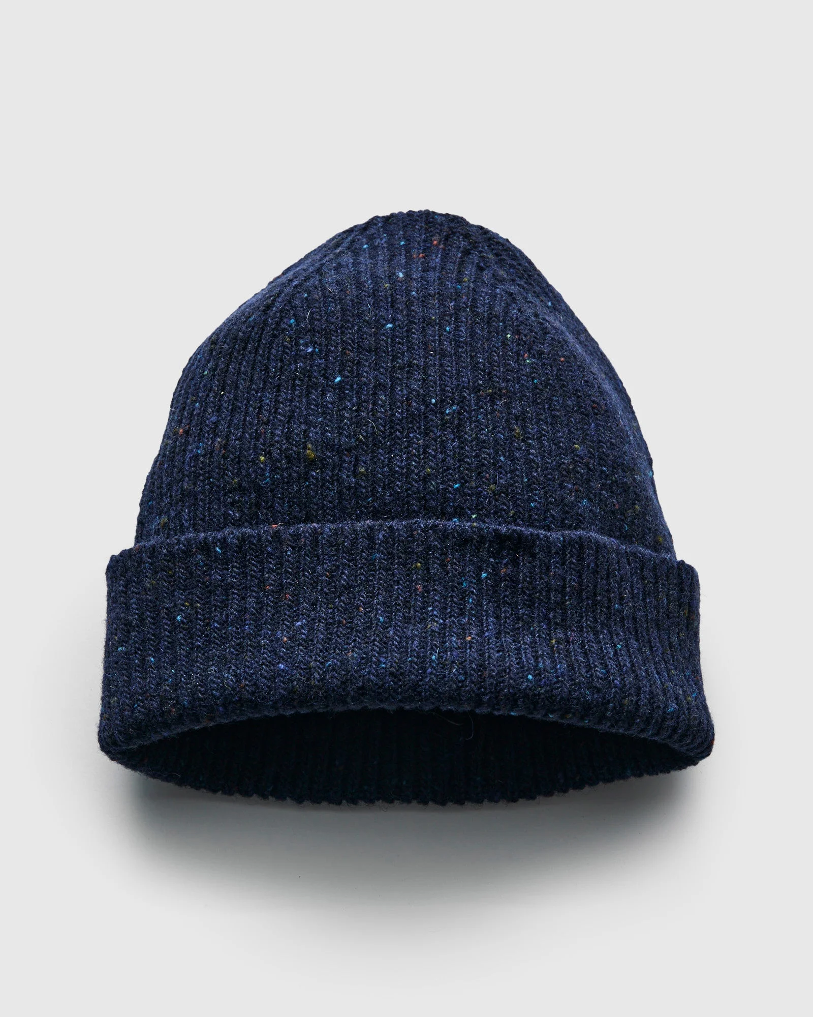 "Out of the Blue" Wool Beanie in Navy - 1
