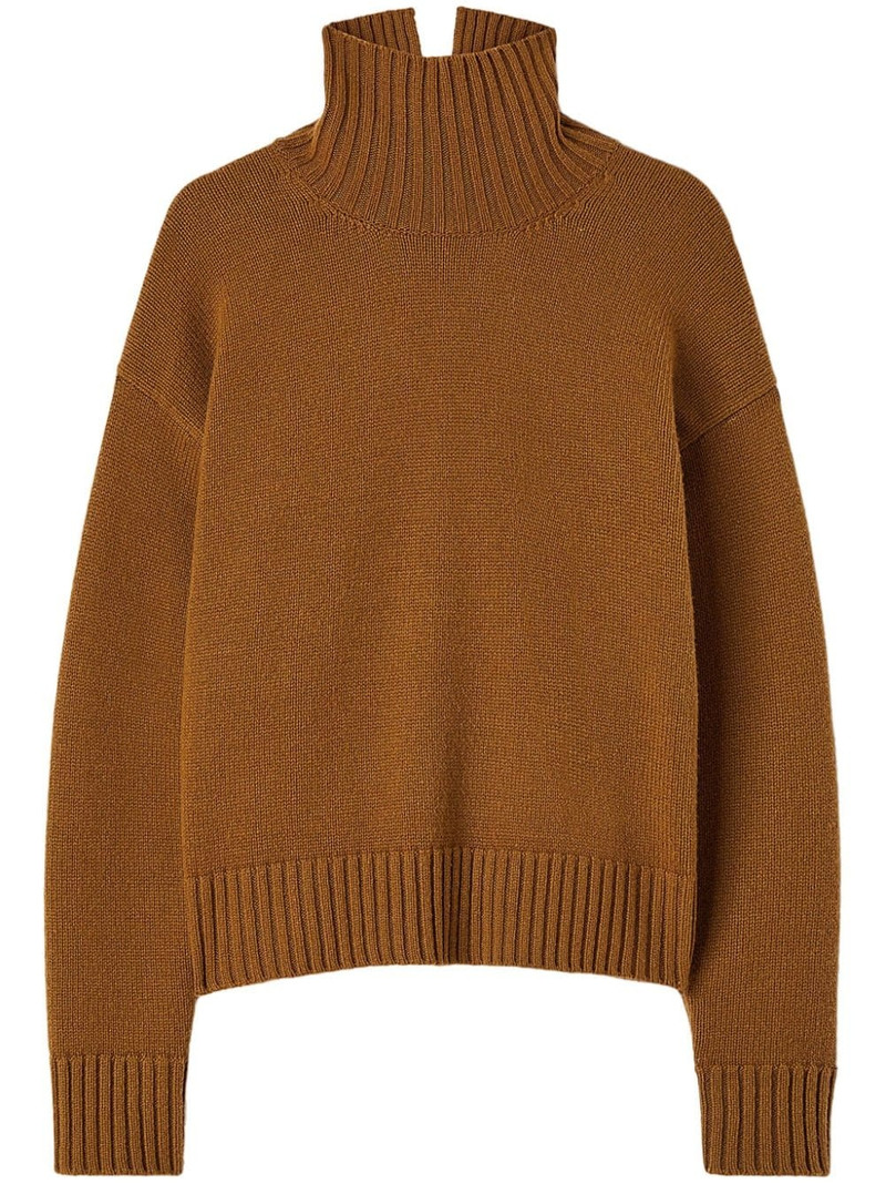 funnel-neck cashmere blend jumper 1