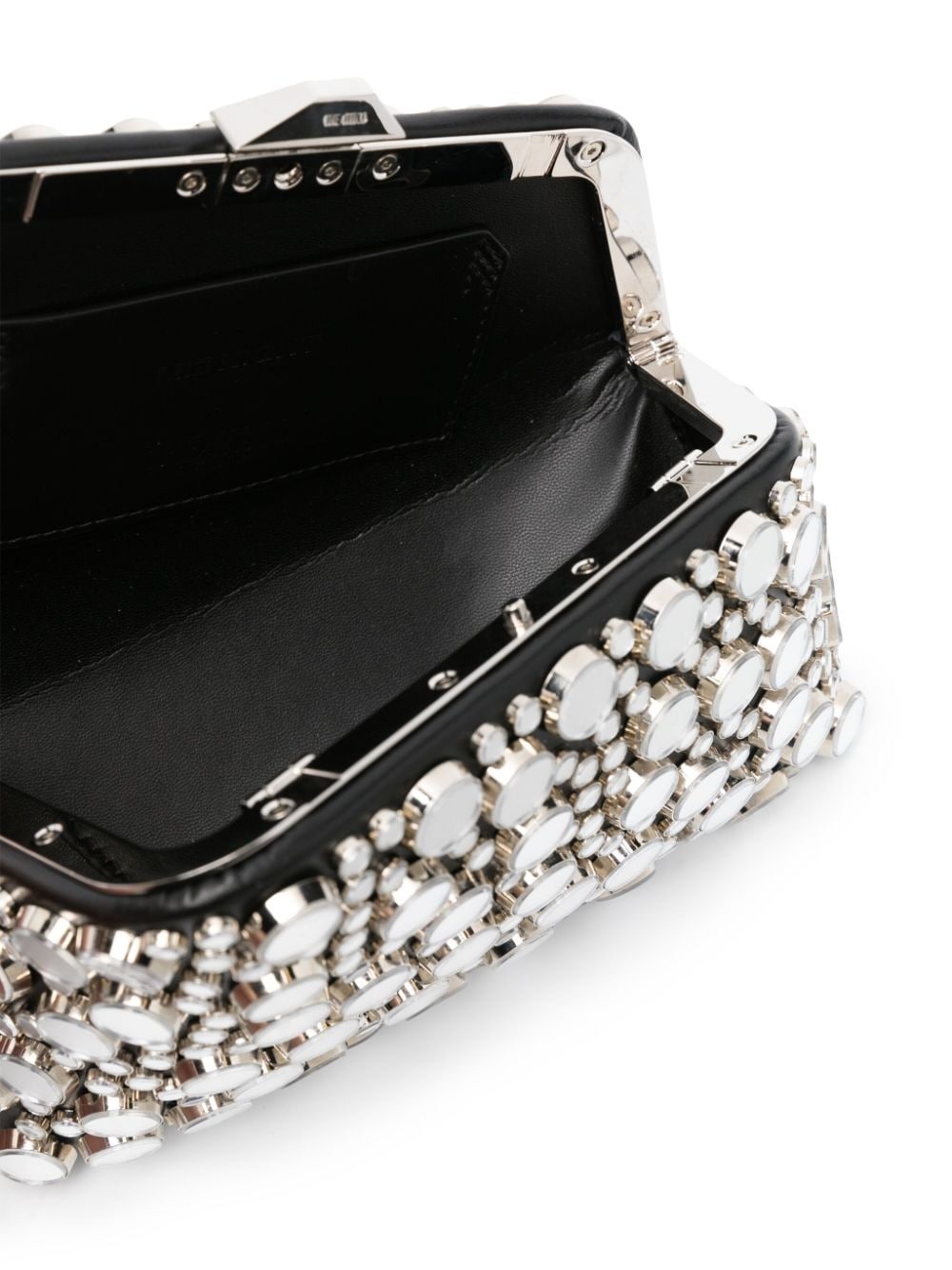 Midnight stud-embellished leather clutch bag - 5