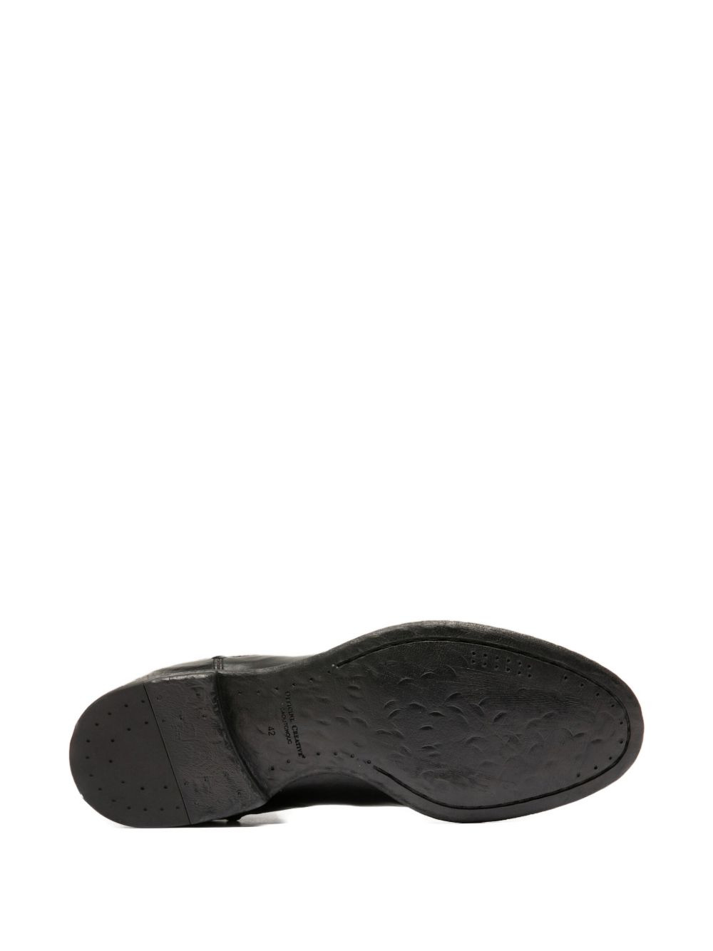elastic-panel leather boots - 4