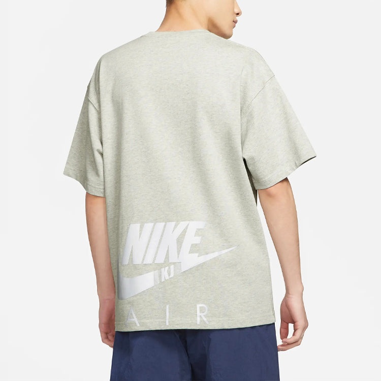 Nike x Kim Jones Crossover Air Logo Alphabet Round Neck Short Sleeve Gray T-Shirt DC9987-050 - 4