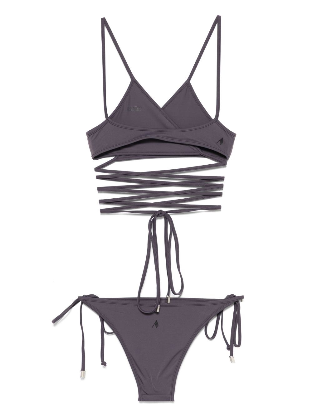 lace-up bikini - 2