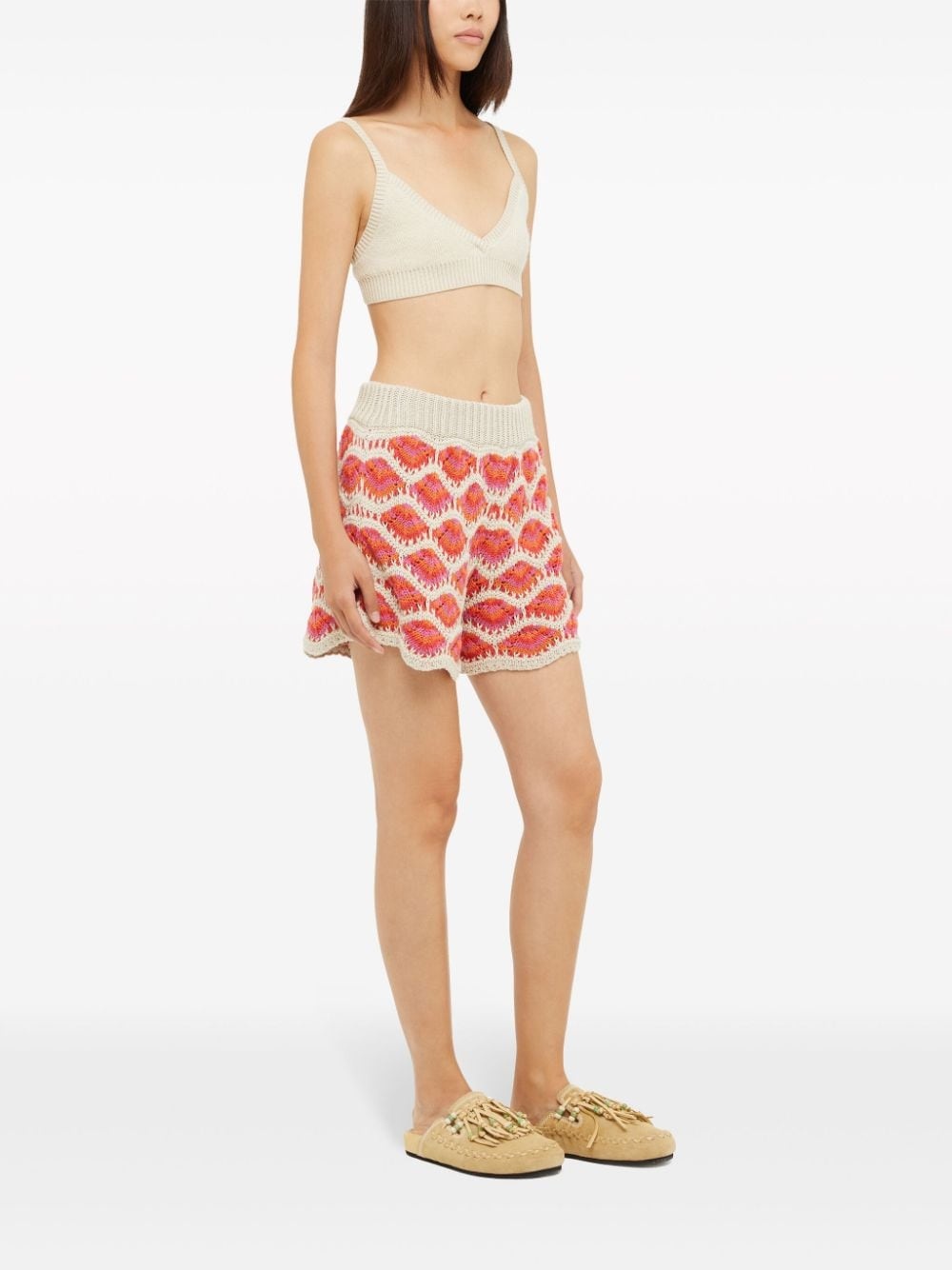 Hawa Mahal crochet-knit shorts - 3