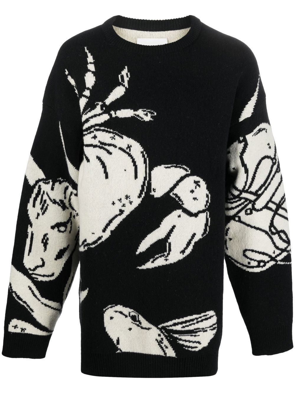 intarsia-knit jumper - 1