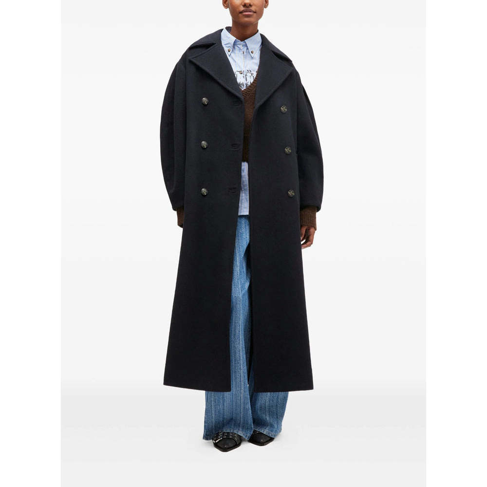 Ganni Blue Coats - Double Breasted & Peacoats Women - 2