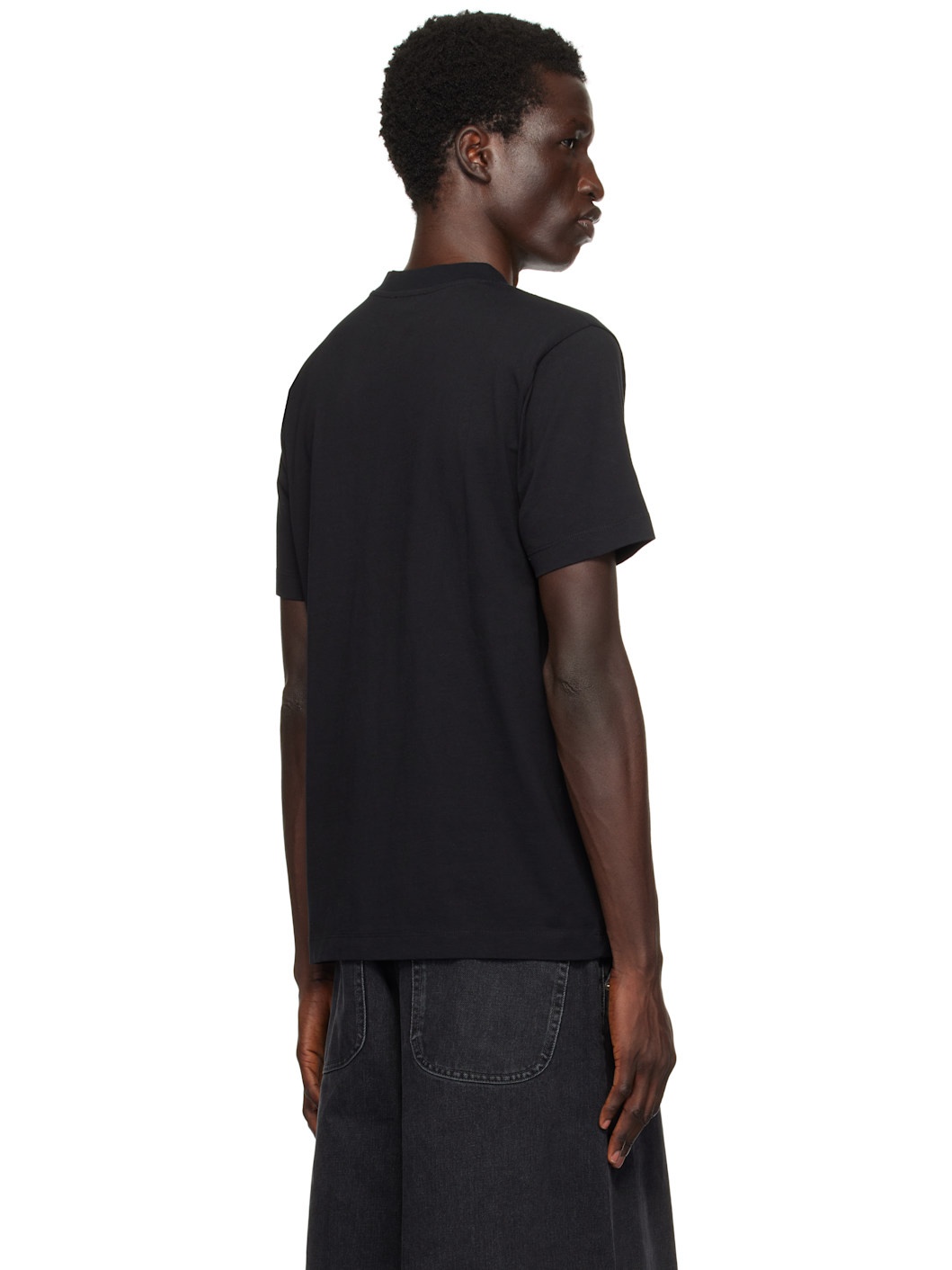 Black Flock Arrow Slim T-shirt - 3