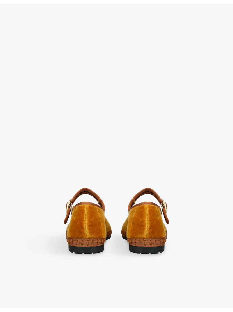 FLABELUS Amaranta Velvet Mary-Jane Flats outlook