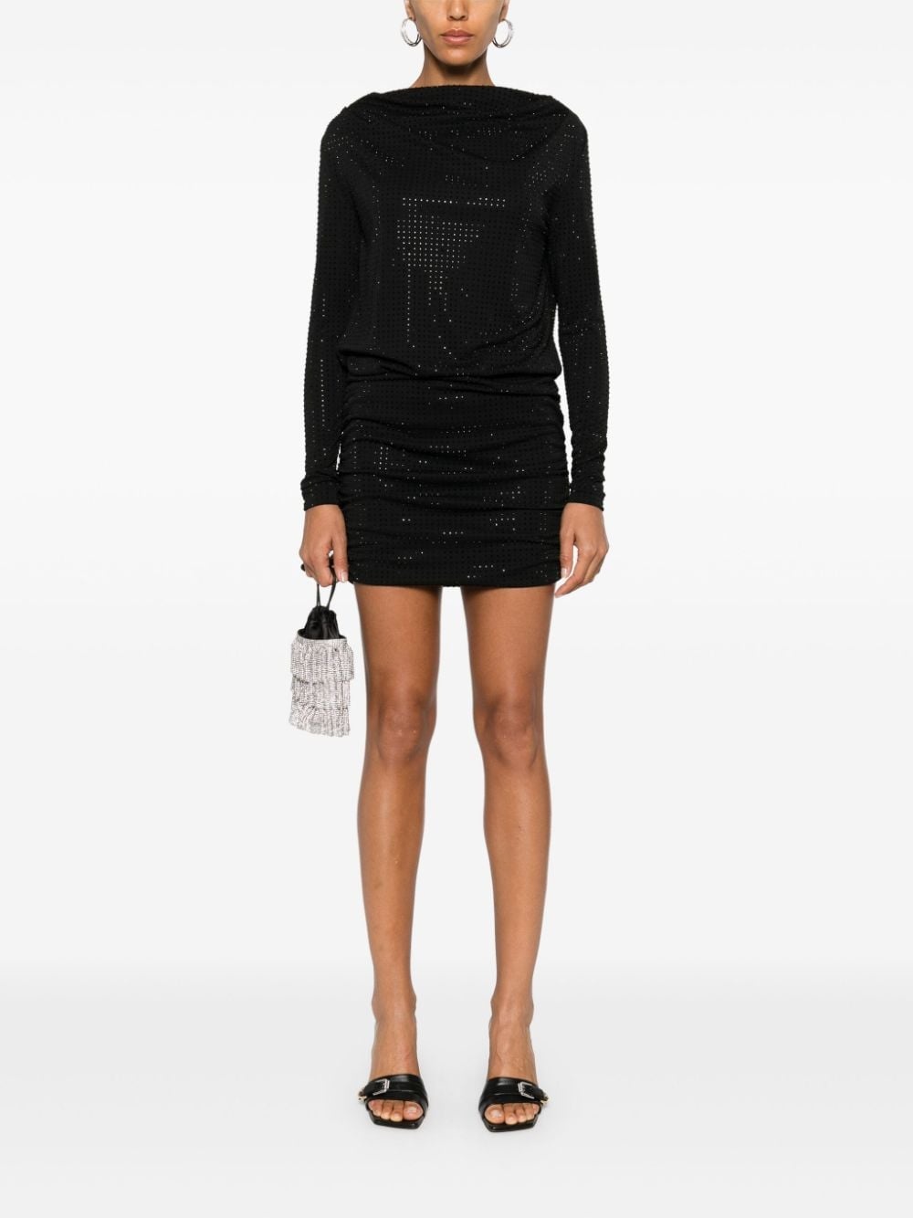 rhinestone-embellished mini dress - 2