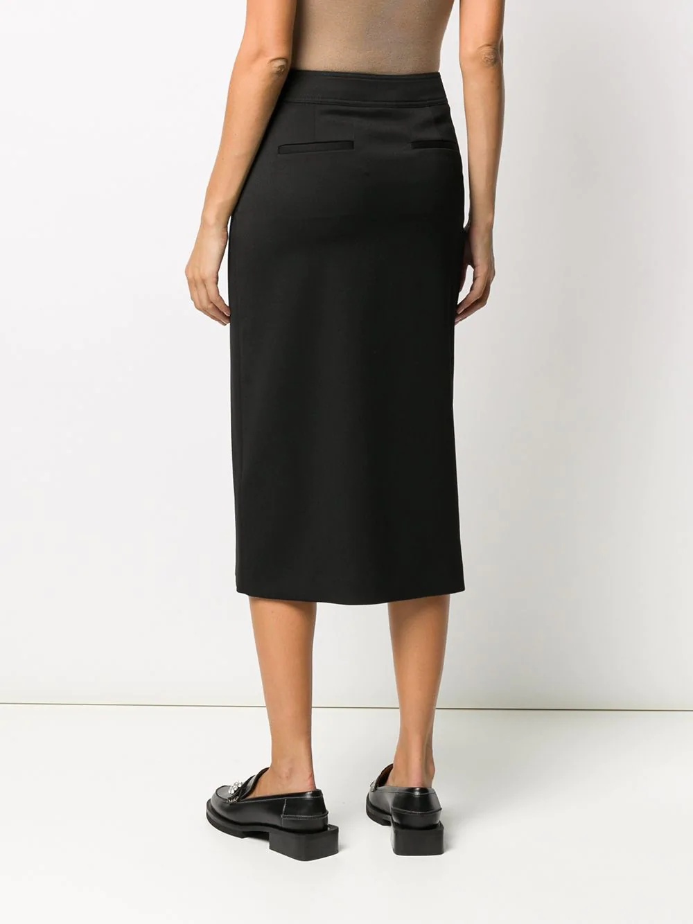 button-front pencil skirt - 4