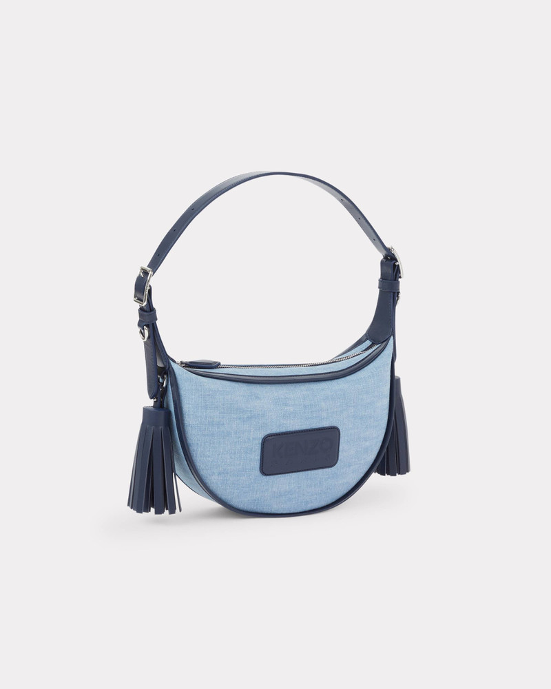 'KENZO 18' small denim and leather Hobo bag 1