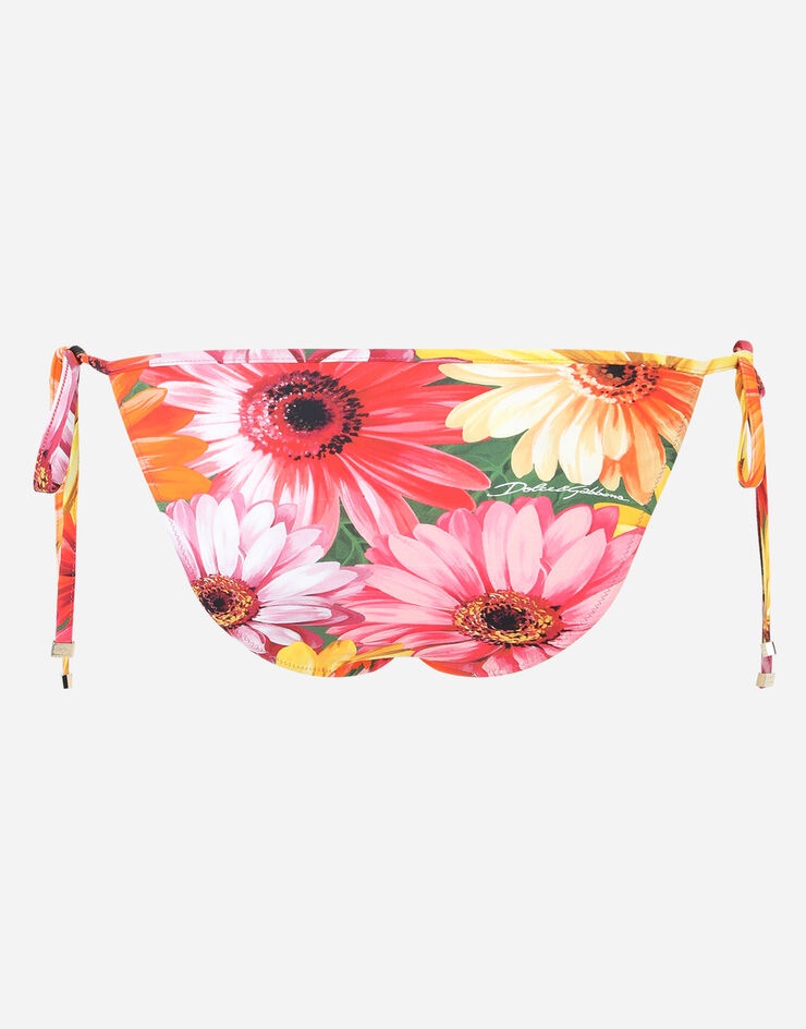 String bikini bottoms with gerbera-daisy print - 3