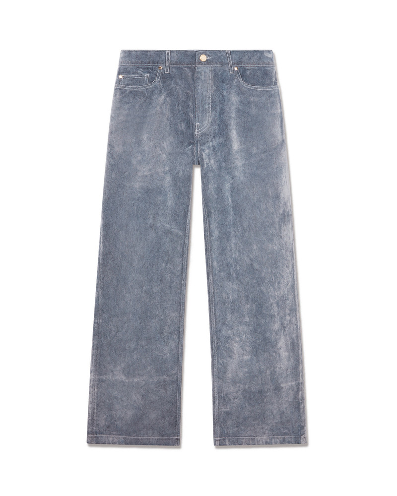 Peach Textured Jeans - 1