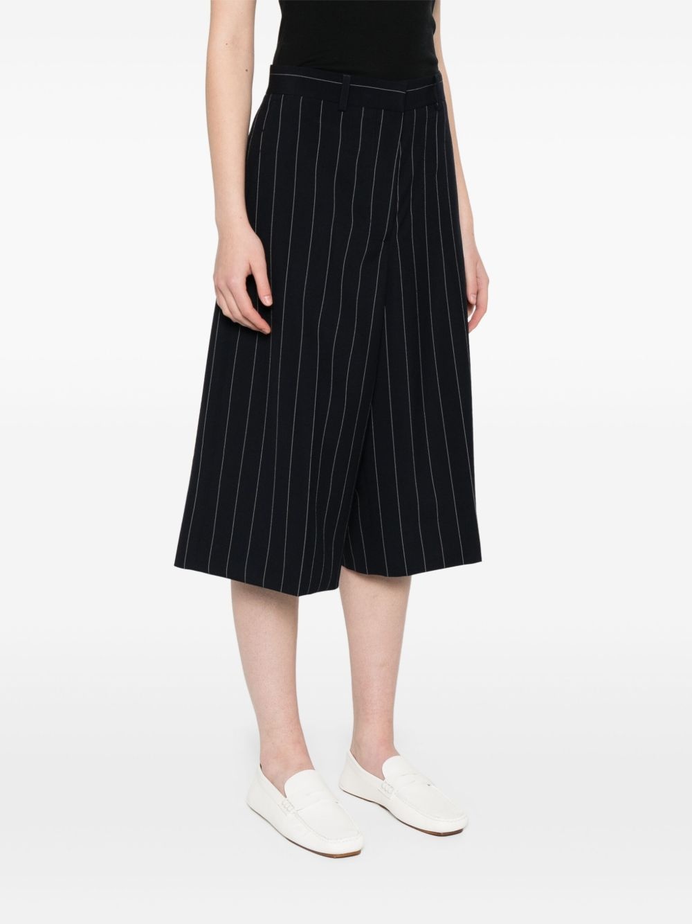 pinstriped tailored shorts - 3