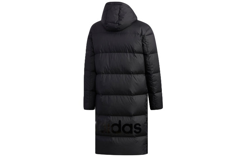 adidas adidas neo High Collar Long Down Jacket Black EI4436 outlook
