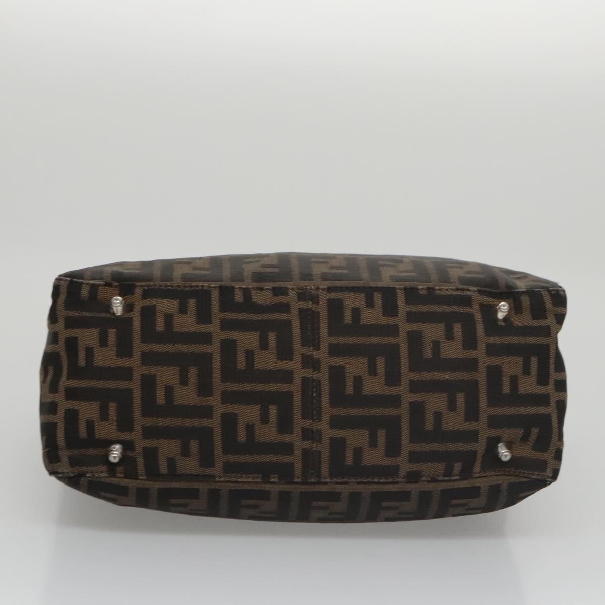 FENDI Zucca Canvas Tote Bag Brown Black - 10