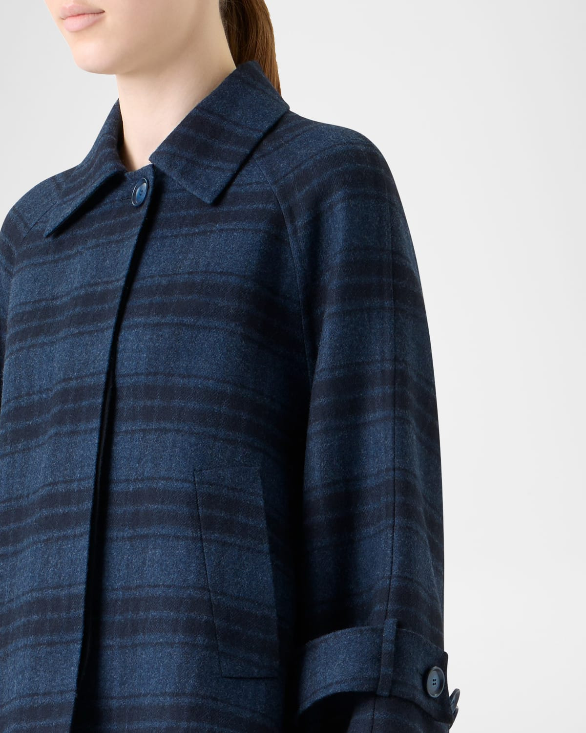 Alisa Check Wool Double Face Jacket - 5
