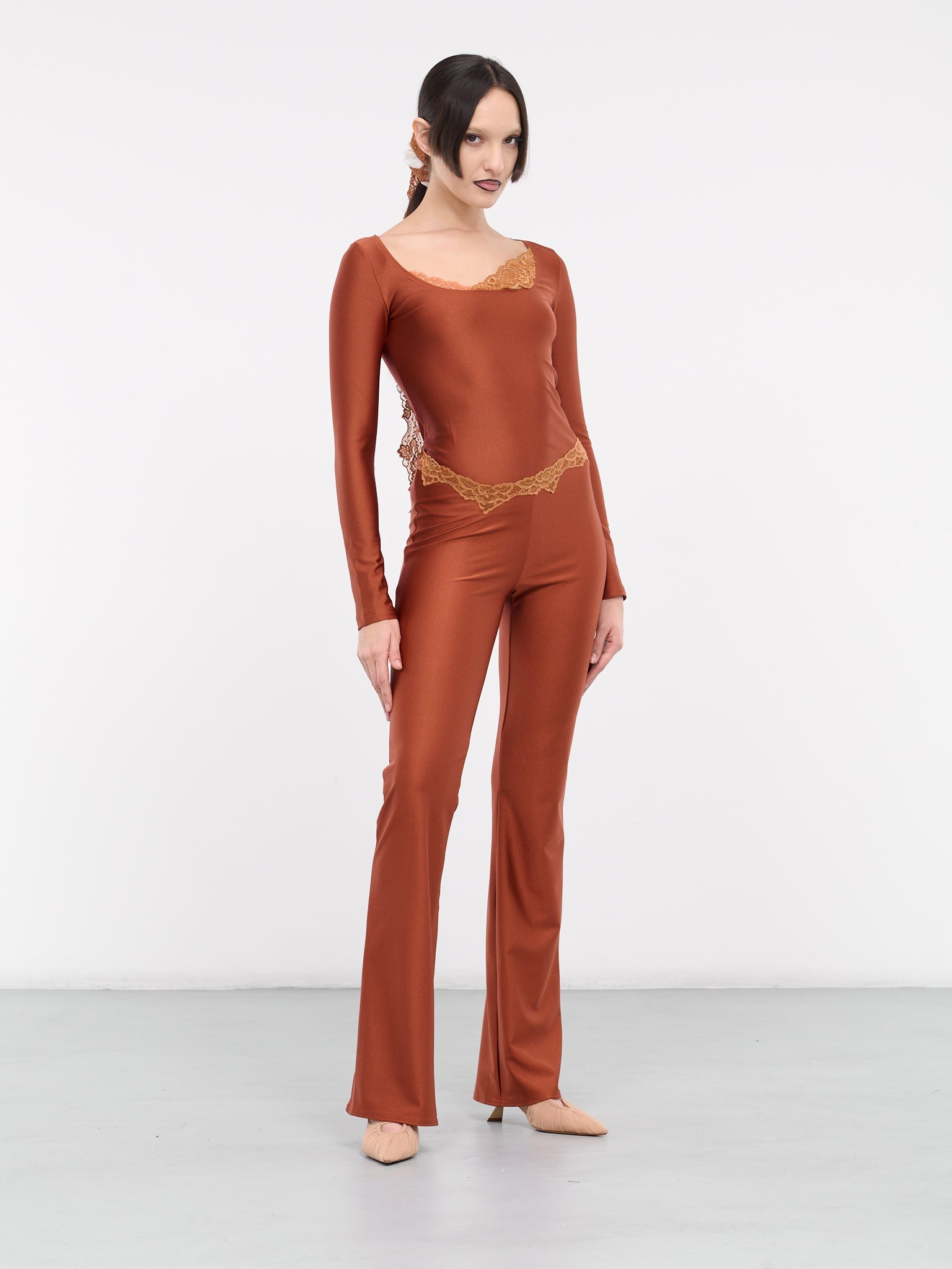 Asymmetric Lace Trim Top - 6