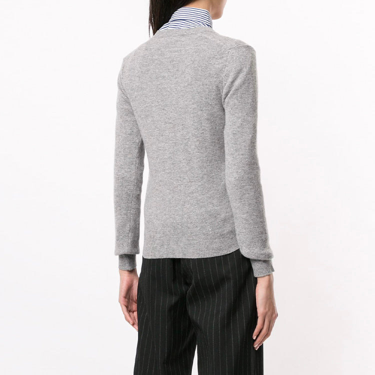 (WMNS) COMME des GARCONS PLAY Cardigan Black Heart 'Grey' AZ-N023-051-2 - 5