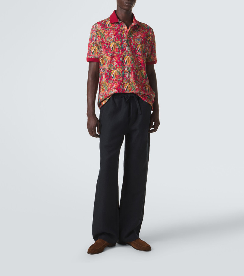 Etro Paisley cotton piqué polo shirt outlook