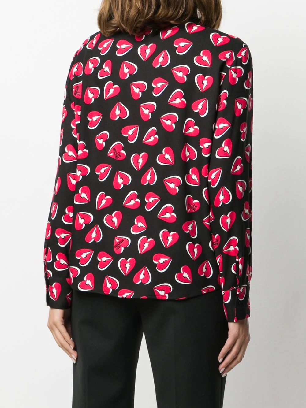 heart-print shirt - 4