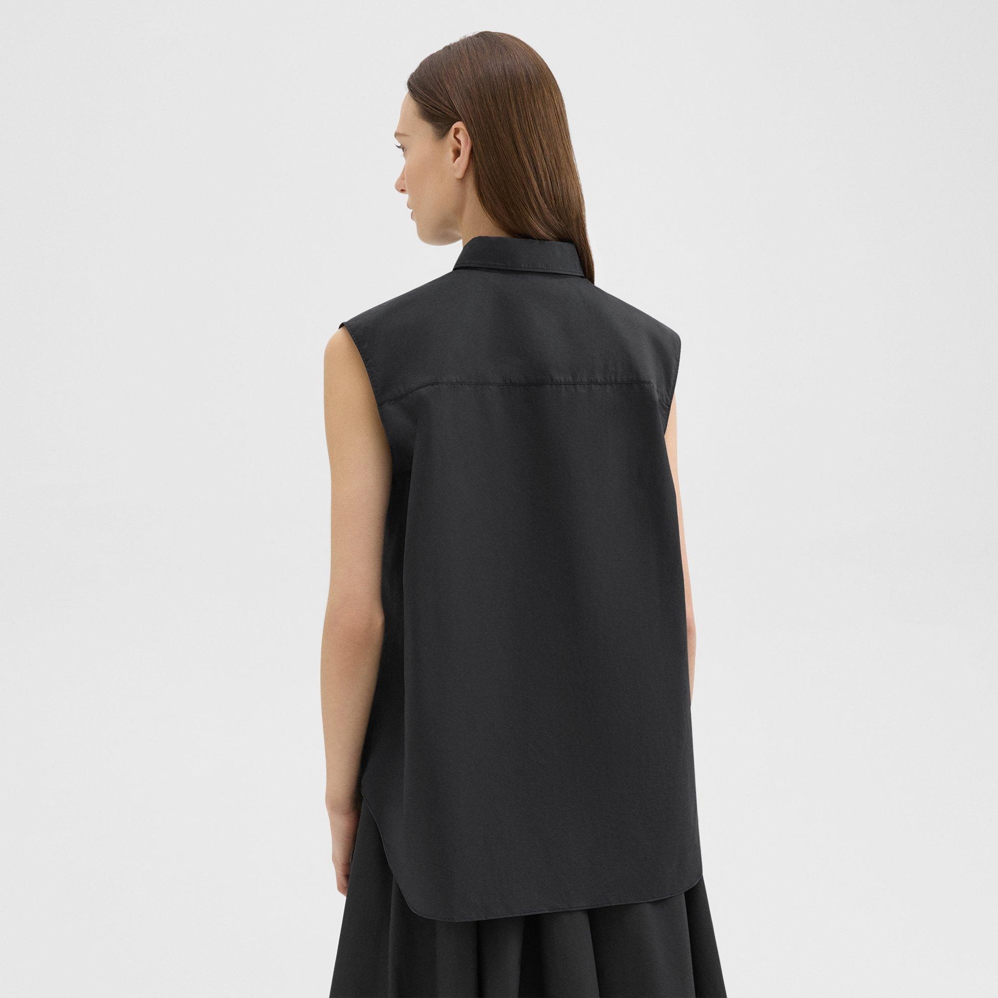 Sleeveless Shirt in Cotton-Blend - 5