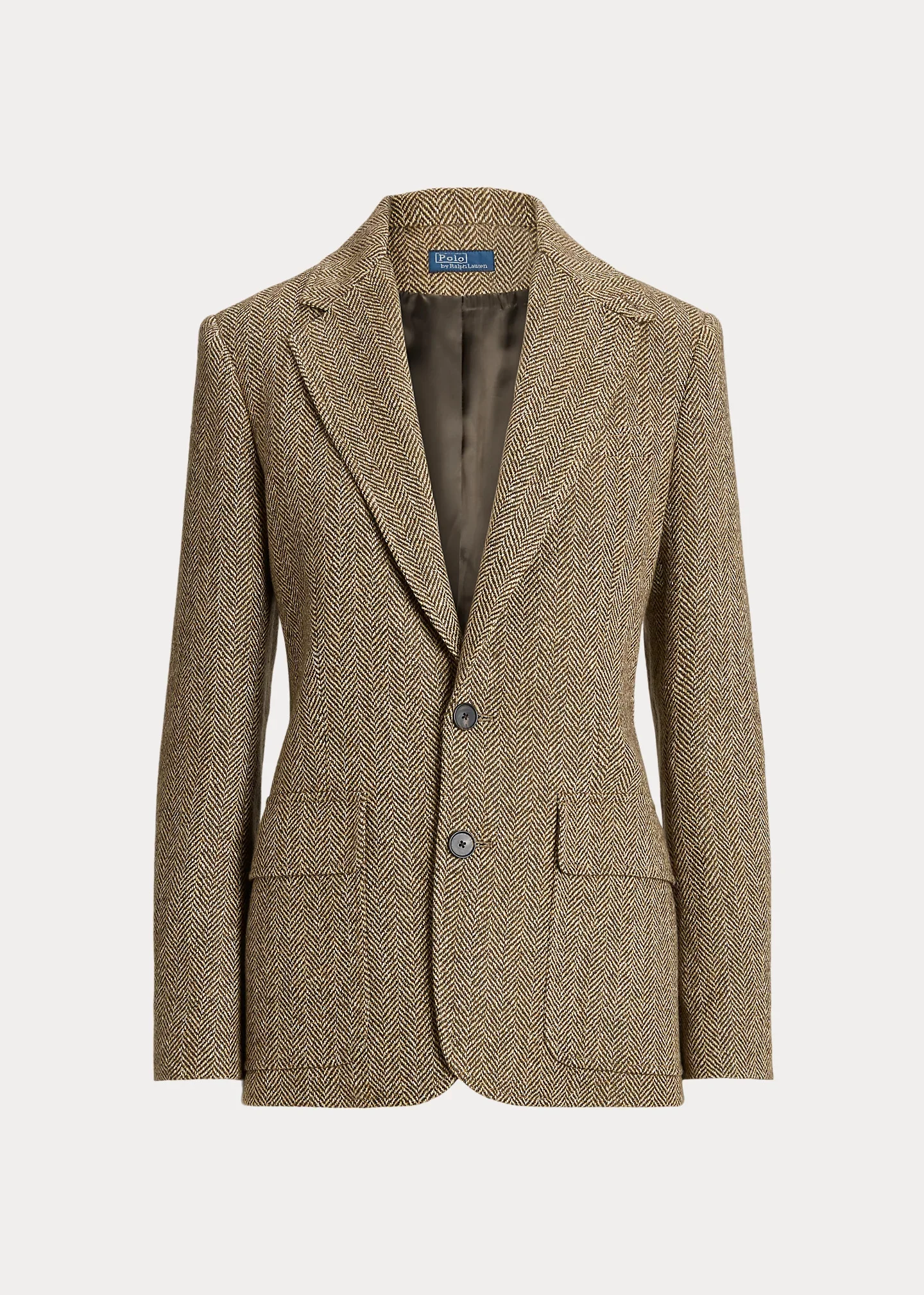 Single-Breasted Herringbone Blazer - 1