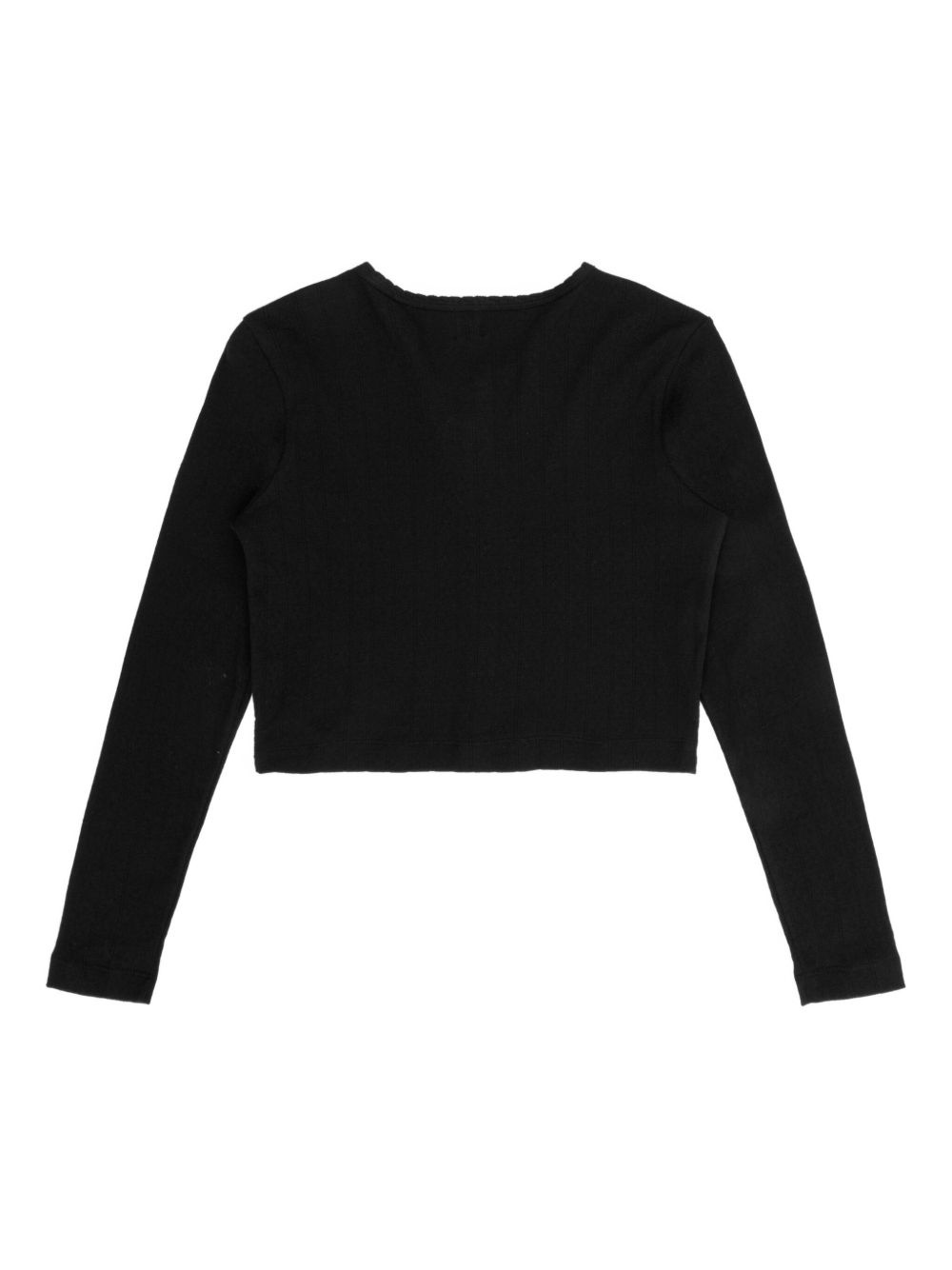 pointelle button cardigan - 2