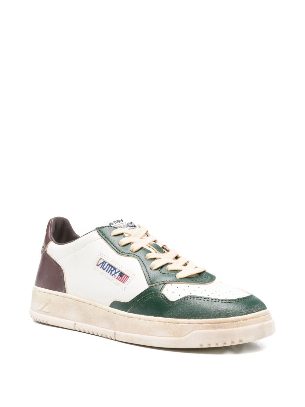 leather-panelled sneakers - 2