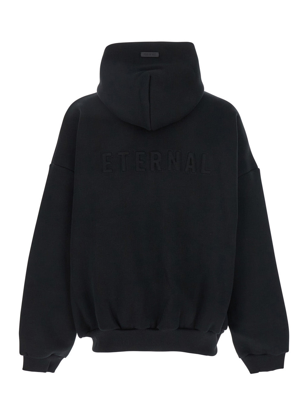 Fear Of God Men Black Hoodie With Zip Closure And Eternal Writing On The Back In Cotton Blend Man - 2