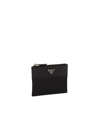 Prada Re-Nylon and Saffiano leather pouch wallet outlook