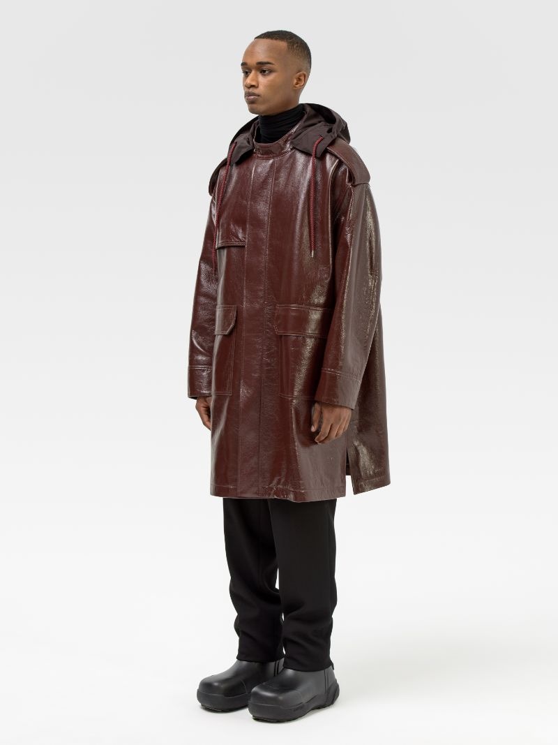 LEATHER MOD COAT - 4