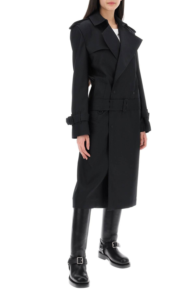 Burberry DOUBLE-BREASTED SILK TWILL TRENCH COAT outlook