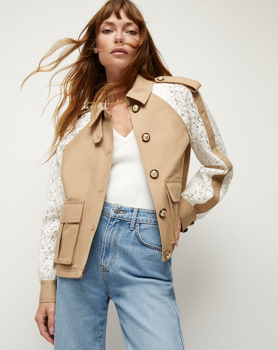 ODA MIXED-MEDIA DICKEY COAT - 2