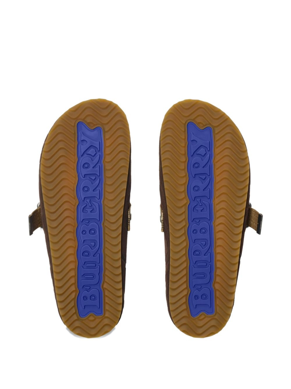 check-pattern buckle sandals - 5