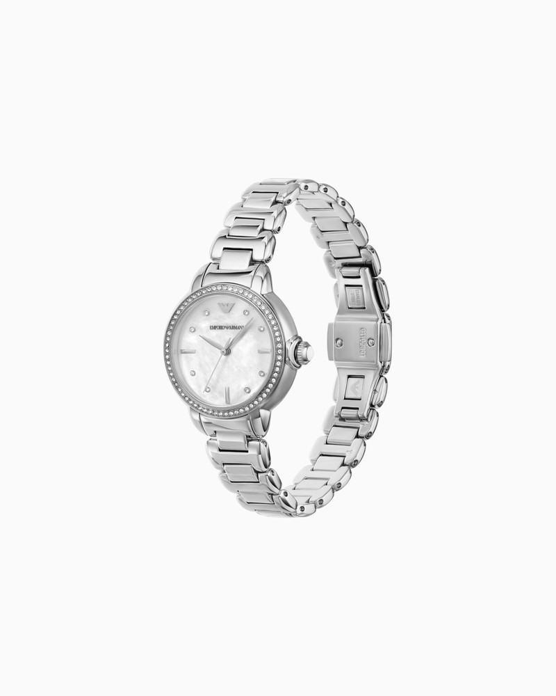 EMPORIO ARMANI THREE-HAND STAINLESS STEEL WATCH outlook