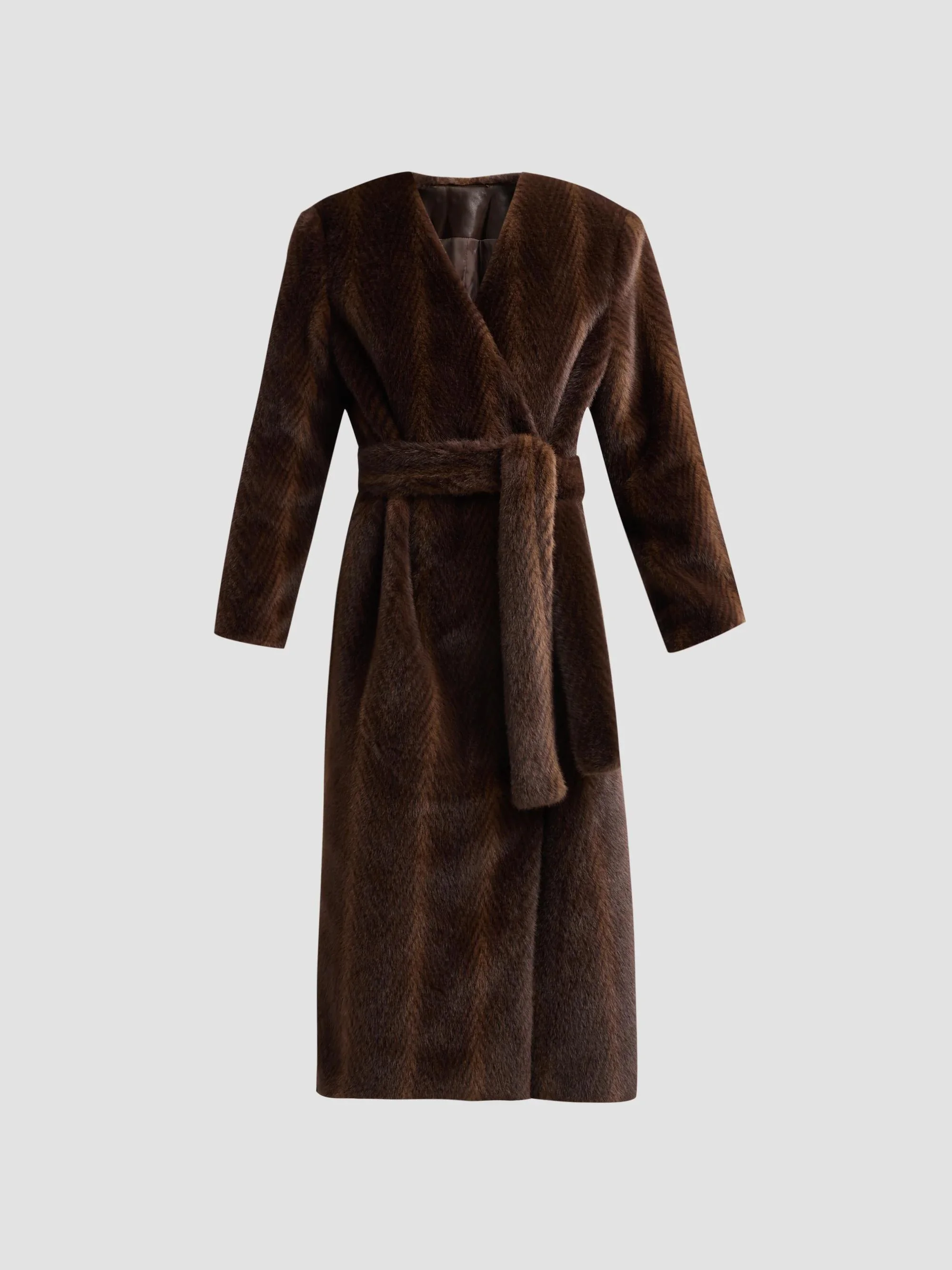 Women's Cady Faux-Fur Coat - Brown Multi - 1