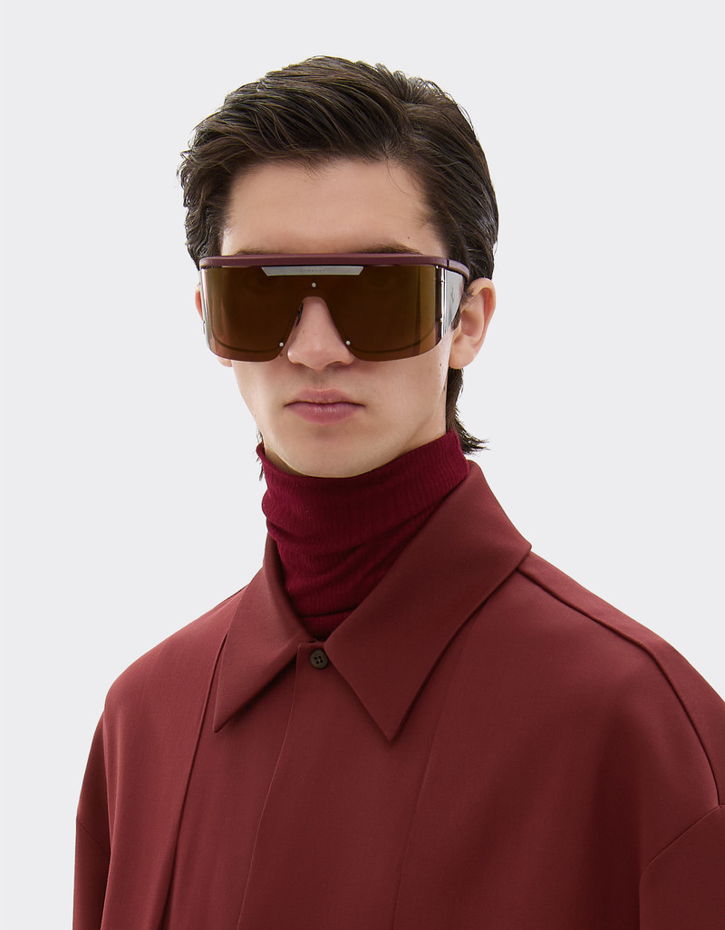 Ferrari Limited Edition Ferrari metal and leather sunglasses with dark redlens outlook