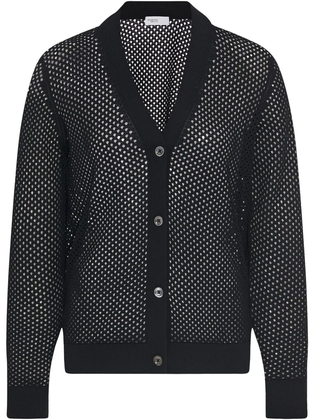 mesh pointelle cardigan - 1
