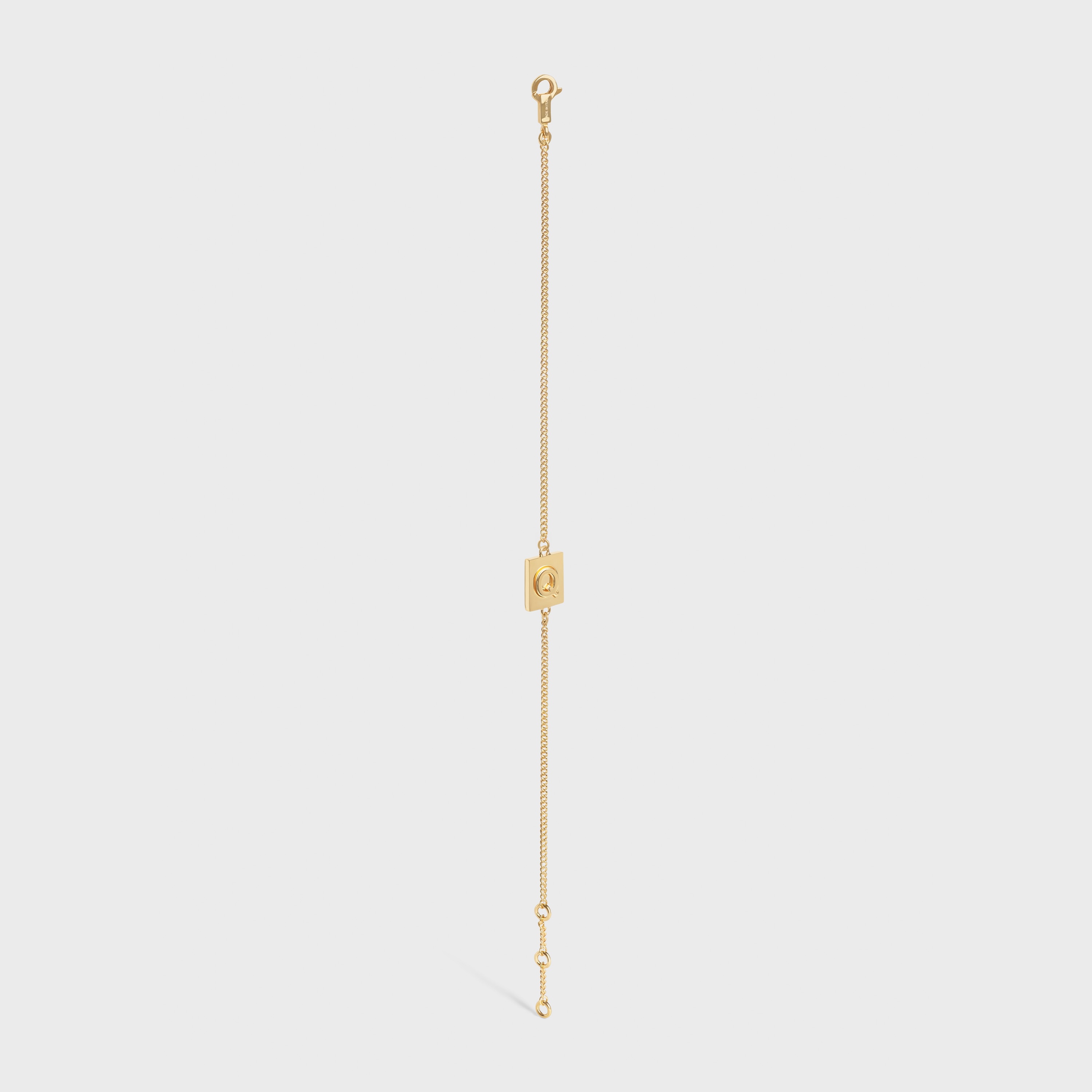 Alphabet Q Bracelet in Brass with Gold Finish - 3