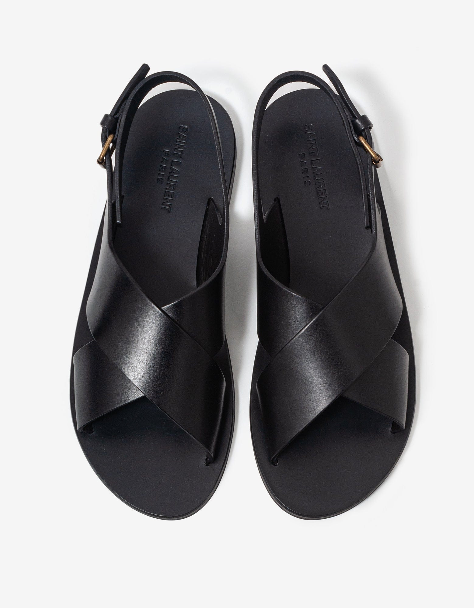 Saint Laurent Black Mojave Leather Sandals - 4