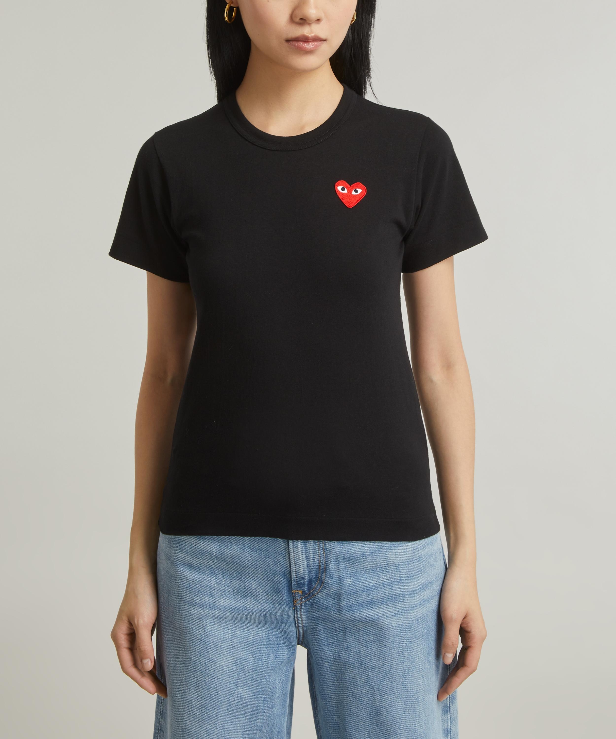 Black Heart Appliqué T-Shirt - 3
