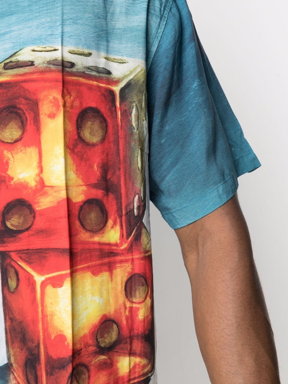 dice-print short-sleeved shirt - 5