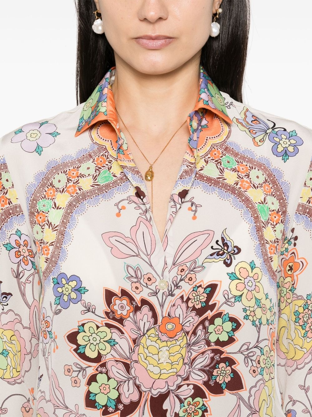 floral-print shirt - 5